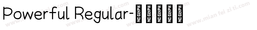 Powerful Regular字体转换